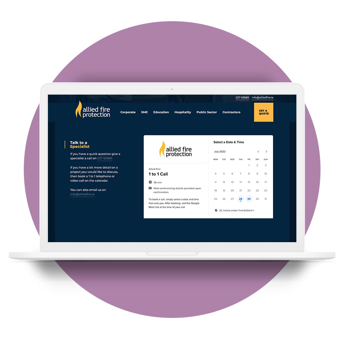 Appointments on your website