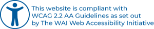 This website is compliant with WCAG 2.2 AA Guidelines as set out by The WAI Web Accessibility Initiative